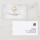 Maler Gold Paint Brush Icon Business Card Visitenkarte (Vorne/Hinten)
