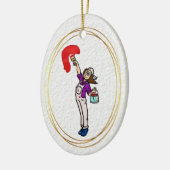 Maler im Weibenhaus Braun Keramik Ornament (Links)