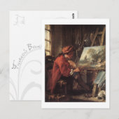 Maler in seinem Studio - François Boucher Postkarte (Vorne/Hinten)
