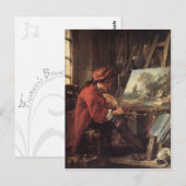 Maler in seinem Studio - François Boucher Postkarte (Vorne/Hinten)