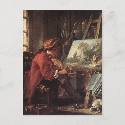 Maler in seinem Studio - François Boucher Postkarte (Vorderseite)