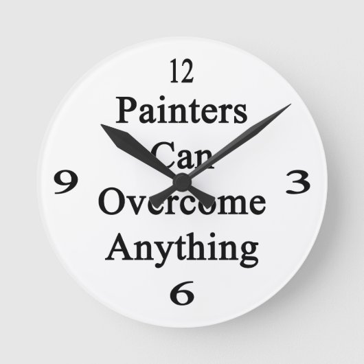 Maler können alles überwinden runde wanduhr (Vorderseite)