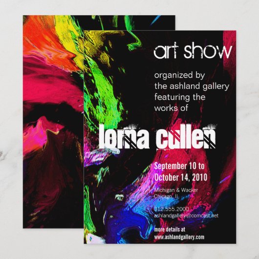 Maler-Kunstausstellung Einladung (Vorne/Hinten)