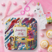 Maler-Künstler für Sip und Paint Party Pappteller (Party)