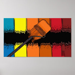 Maler Künstler Hobby buntes Poster
