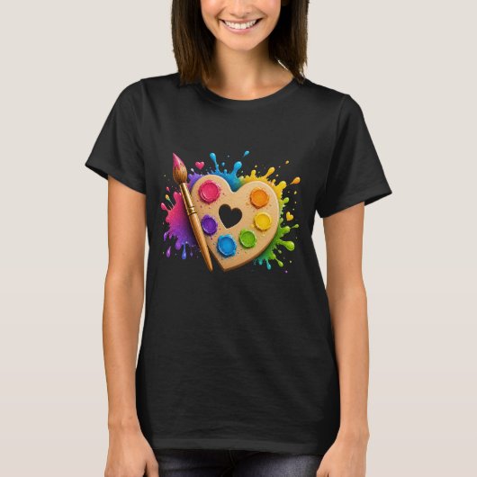 Maler malend  Künstler T-Shirt (Vorderseite)