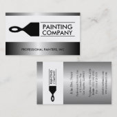 Maler Maler Maler-Unternehmer Paint Brush Metallic Visitenkarte (Vorne/Hinten)