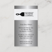 Maler Maler Maler-Unternehmer Paint Brush Metallic Visitenkarte (Rückseite)