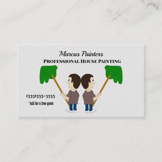 Maler Mauer drucken Beruflichen Maler Visitenkarte (Vorderseite)