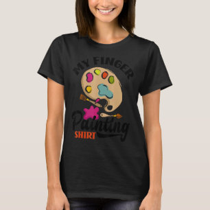 Maler mit Fingermalerei Künstlerfarben T-Shirt