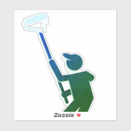 Maler mit Paint Roller Aufkleber