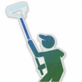 Maler mit Paint Roller Aufkleber (Vorderseite)