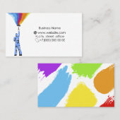 Maler mit Rollen und Visitenkarte (Vorne/Hinten)