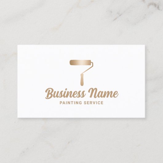Maler Moderner Gold Malservice Visitenkarte (Vorderseite)