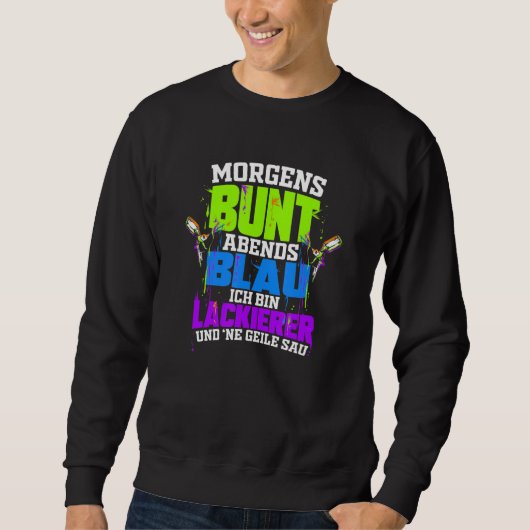 Maler Morning farbenfroher Abend Blaue Farbe des A Sweatshirt (Vorderseite)