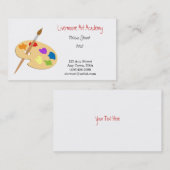 Maler-oder Künstler-Pinsel-Visitenkarten Visitenkarte (Vorne/Hinten)