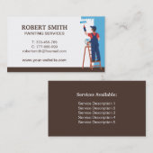 Maler-on-Ladder-Malerei-Visitenkarte Visitenkarte (Vorne/Hinten)