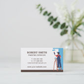 Maler-on-Ladder-Malerei-Visitenkarte Visitenkarte (Stehend Vorderseite)