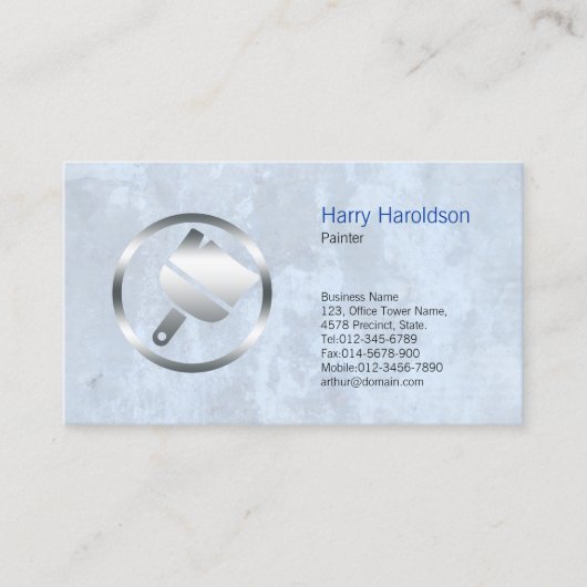 Maler Paint Brush Bold Icon Business Card Visitenkarte (Vorderseite)