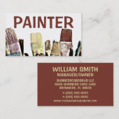 Maler Paint Brush Business Card Visitenkarte (Vorne/Hinten)