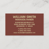 Maler Paint Brush Business Card Visitenkarte (Rückseite)