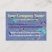 Maler Paint Splashes Visitenkarte (Vorderseite)