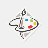 Maler Palette Papier Napkins Serviette (Ecke)