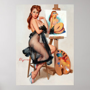 Maler pin up poster