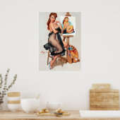 Maler pin up poster (Küche)