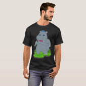 Maler Pinsel Malen Nilpferd T-Shirt (Vorne ganz)