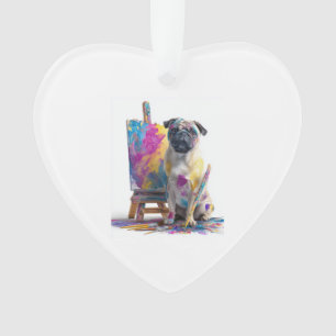 Maler Pug � abstrakter Kunsthund Ornament
