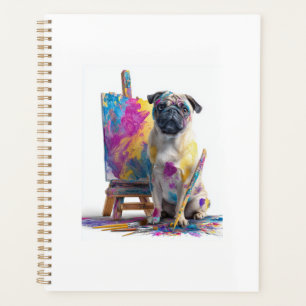 Maler-Pug � Abstrakter Kunsthund Planer