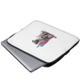 Maler-Pug � Abstraktes Kunst Hund Laptopschutzhülle (Vorne Knopf)