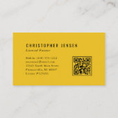 Maler-QR-Code Gelb Schwarz Malerei Visitenkarte (Rückseite)