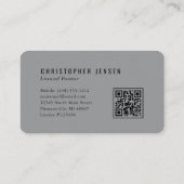 Maler-QR-Code Grau Schwarz Malerei Abgerundet Visitenkarte (Rückseite)