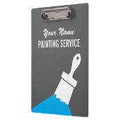 Maler-Service-Clip-Board mit Farb­pinsel-Logo Klemmbrett (Links)