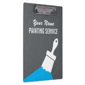 Maler-Service-Clip-Board mit Farb­pinsel-Logo Klemmbrett (Rechts)