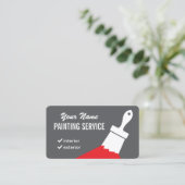Maler-Service-Geschäftskarten mit Pinsel Visitenkarte (Stehend Vorderseite)