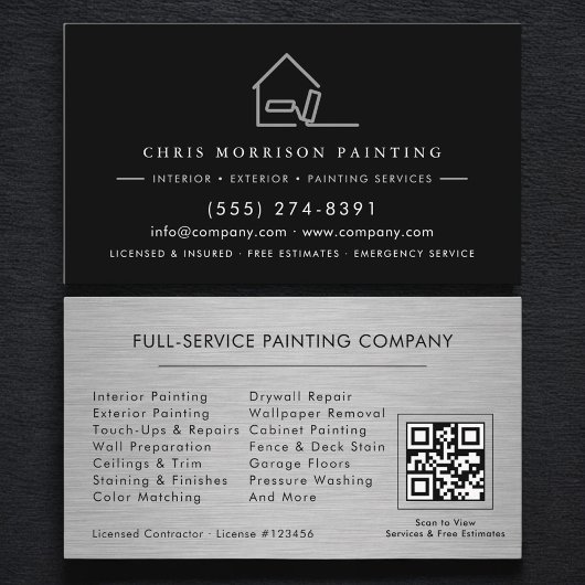 Maler-Service-QR-Code Visitenkarte