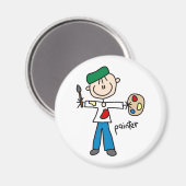 Maler-Stickfigur-Magnet Magnet (Vorderseite/Rückseite)