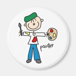 Maler-Strichmännchen-Magnet Magnet