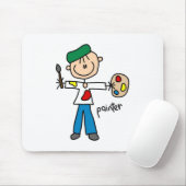 Maler-Strichmännchen-Mauspad Mousepad (Mit Mouse)