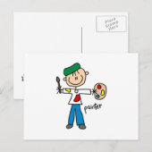 Maler-Strichmännchen Postkarte (Vorne/Hinten)