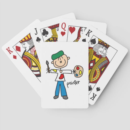 Maler-Strichmännchen Spielkarten (Rückseite)