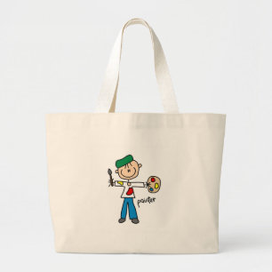 Maler-Strichmännchen-Tasche Jumbo Stoffbeutel