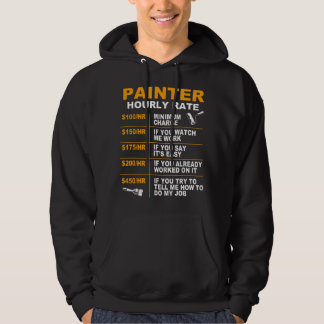 Maler Stundensatz Künstler Lustiger Maler Für Männ Hoodie