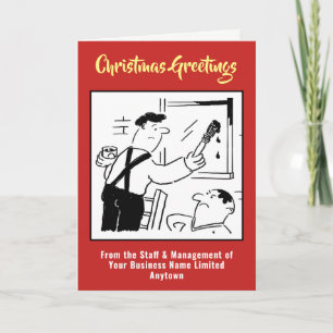 Maler und Dekorateure Weihnachtskarte Feiertagskarte