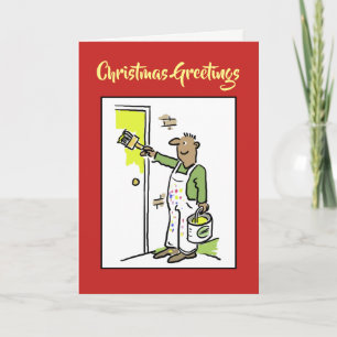 Maler- und Dekorationsunternehmen Weihnachtskarte Feiertagskarte