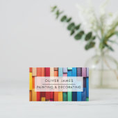 Maler und Dekorator aus mehrfarbigem Holz Visitenkarte (Stehend Vorderseite)