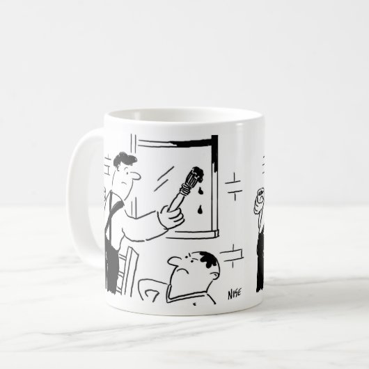 Maler und Dekorator-Cartoon Kaffeetasse (Vorderseite Links)